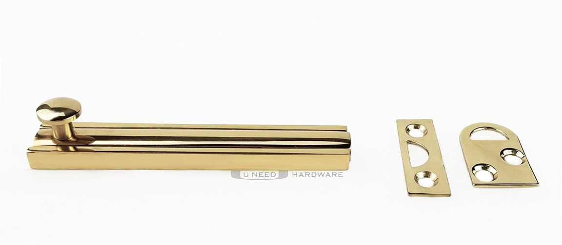 3 inch solid brass surface bolt